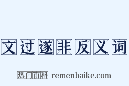 文过遂非反义词是什么意思的图片